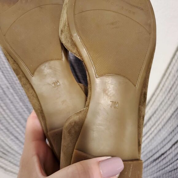 Marc Fisher Amra Olive Pointed Toe Flats Sz 7 - Picture 6 of 6